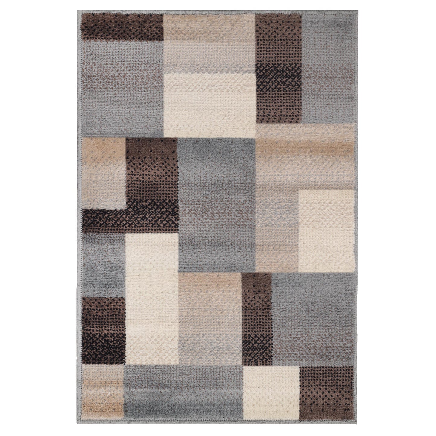 Clifton Geometric Patchwork Contemporary Rug FredCo