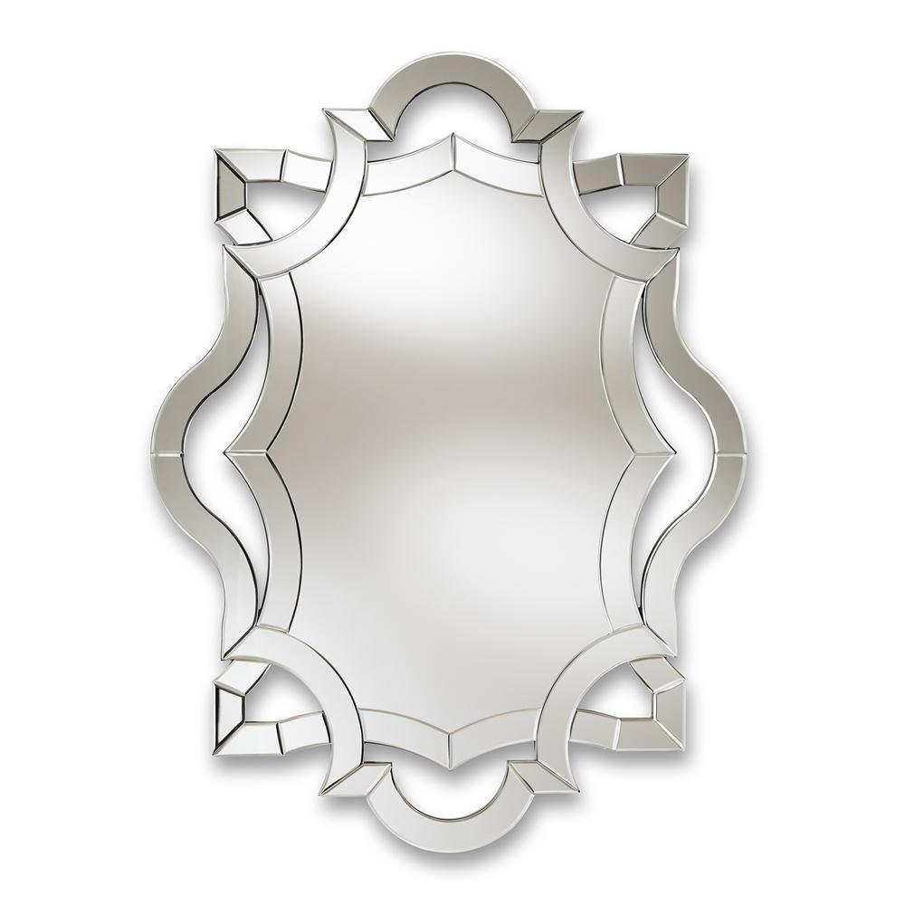 Colina Modern and Contemporary Silver Finished Accent Wall Mirror FredCo