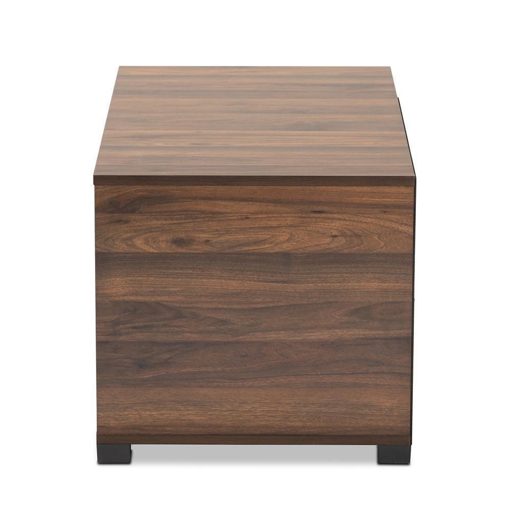 Connor Modern and Contemporary Walnut Brown Finished 2-Door Cat Litter Box Cover House FredCo