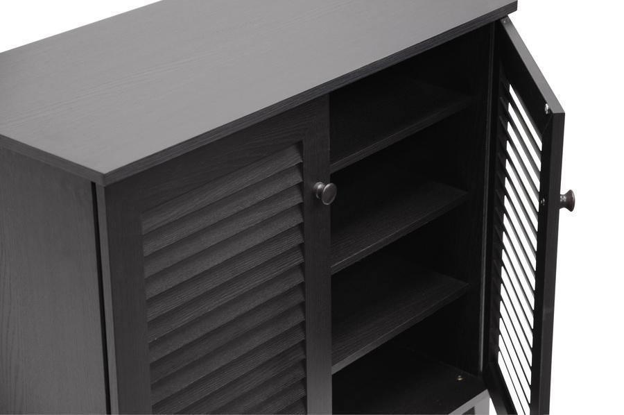 Coolidge Espresso Shoe-Storage Cabinet FredCo