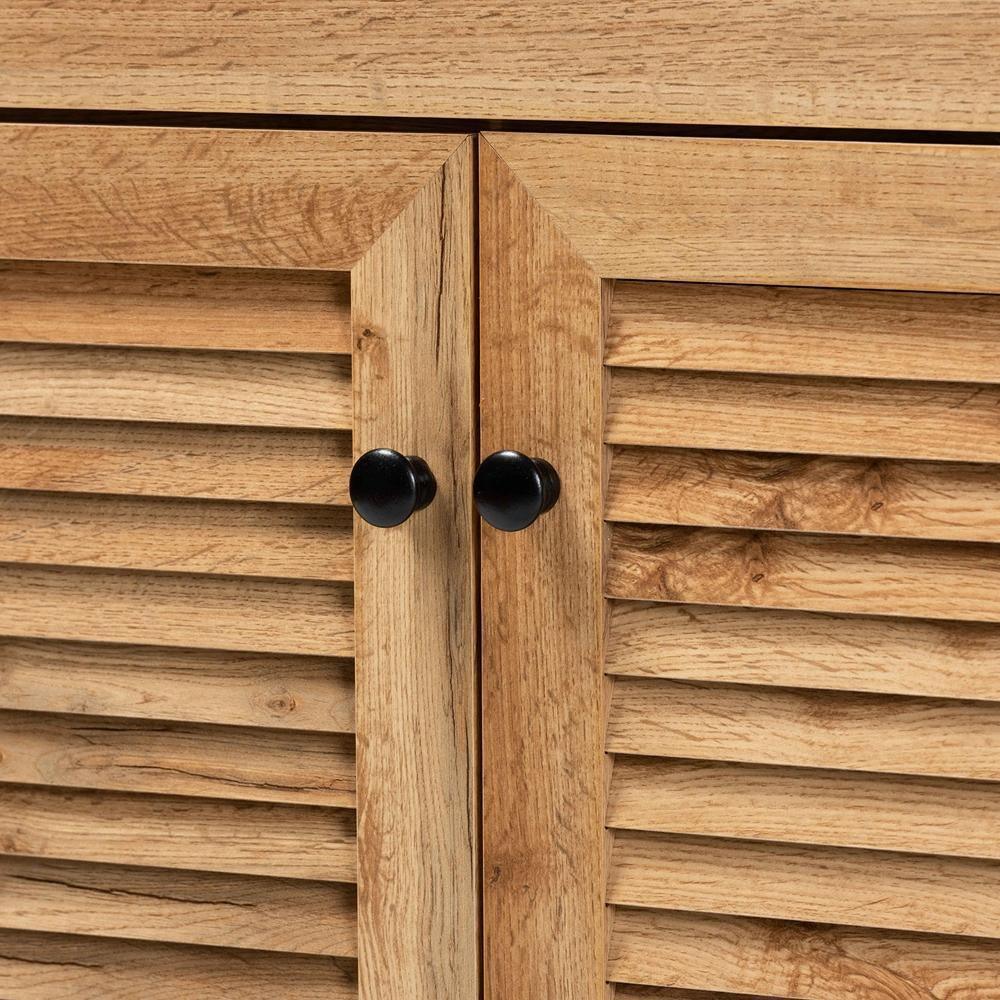 Coolidge Modern and Contemporary Oak Brown Finished Wood 1-Drawer Shoe Storage Cabinet FredCo
