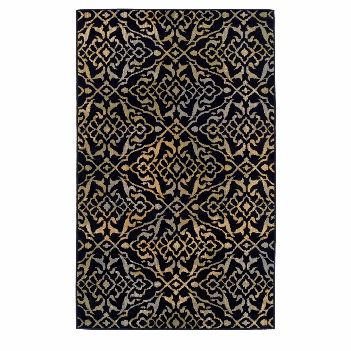 Corbin Modern Damask Contemporary Rug FredCo