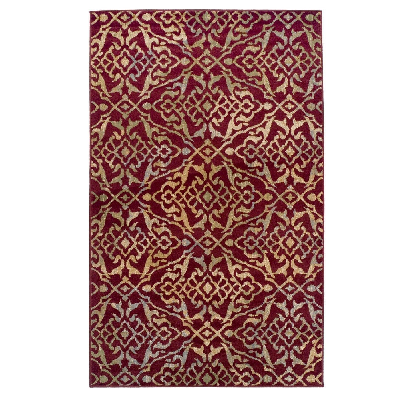 Corbin Modern Damask Contemporary Rug FredCo