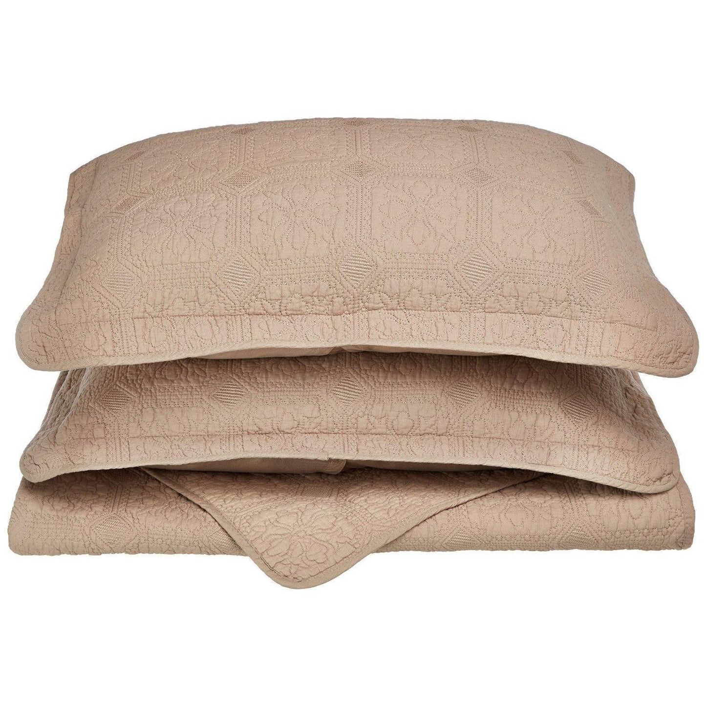 Corrington Long-Staple Cotton Floral Fine-Stitch Quilt Pillow Sham Set FredCo