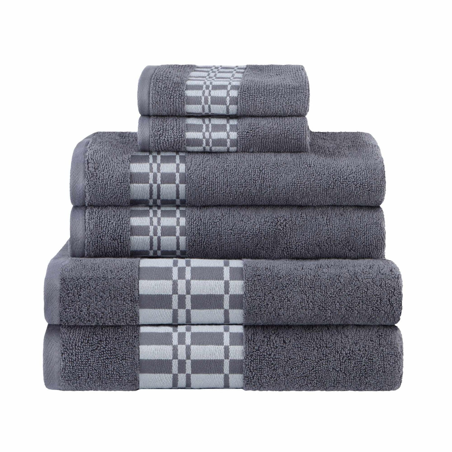Cotton Assorted 6-Piece Towel Set Bath Towels by Superior FredCo