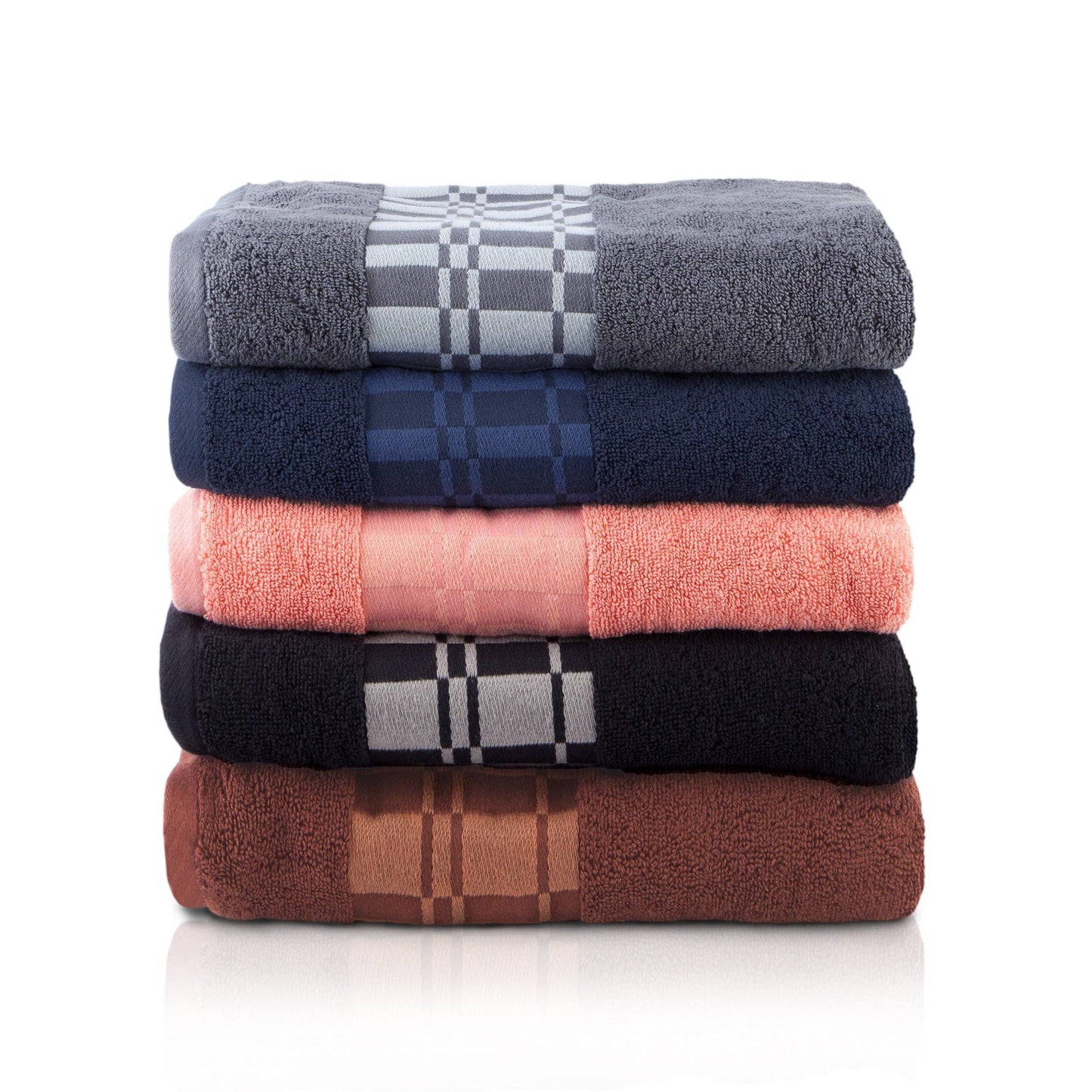 Cotton Assorted 6-Piece Towel Set Bath Towels by Superior FredCo