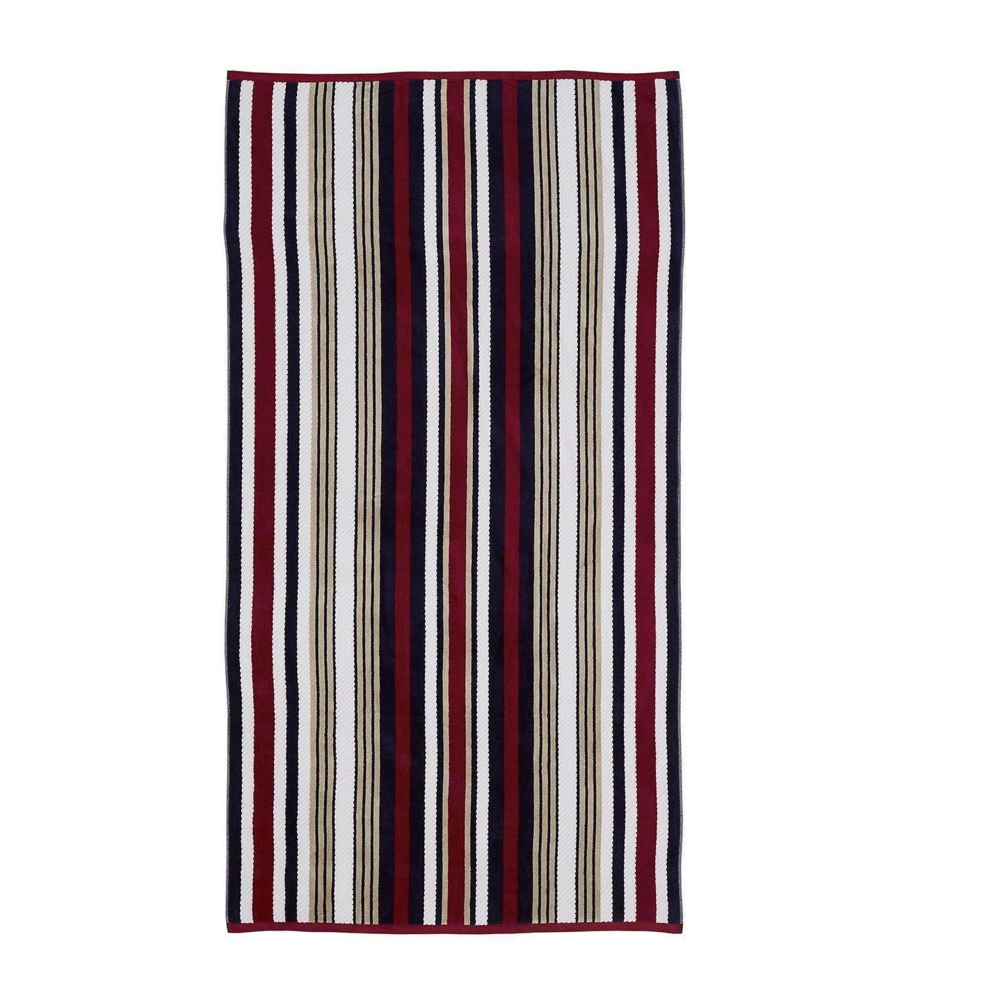 Cotton Rope Textured (set of 2) Oversized Beach Towel - Red FredCo