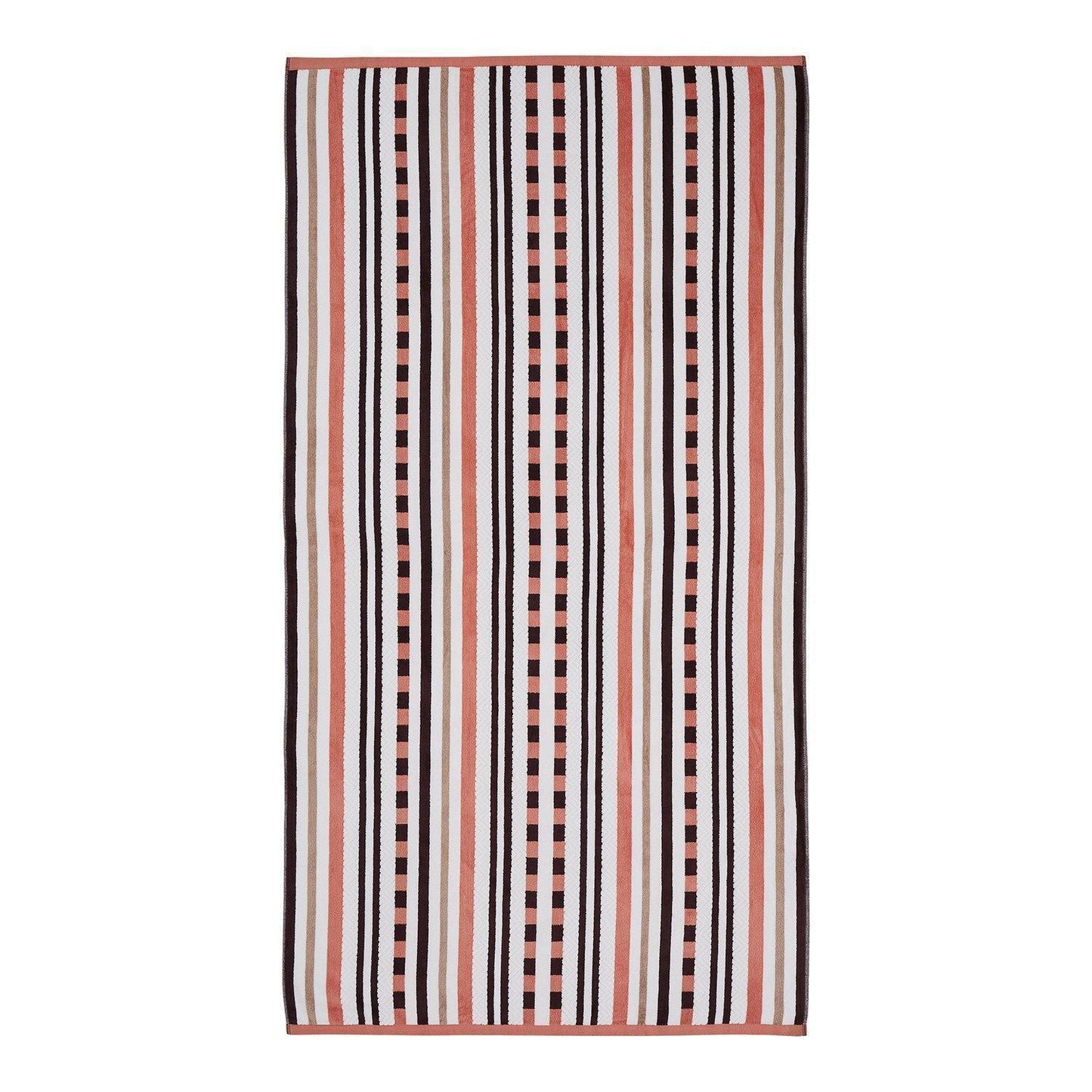Cotton Stitch Stripe Textured (set of 2) Oversized Beach Towel FredCo