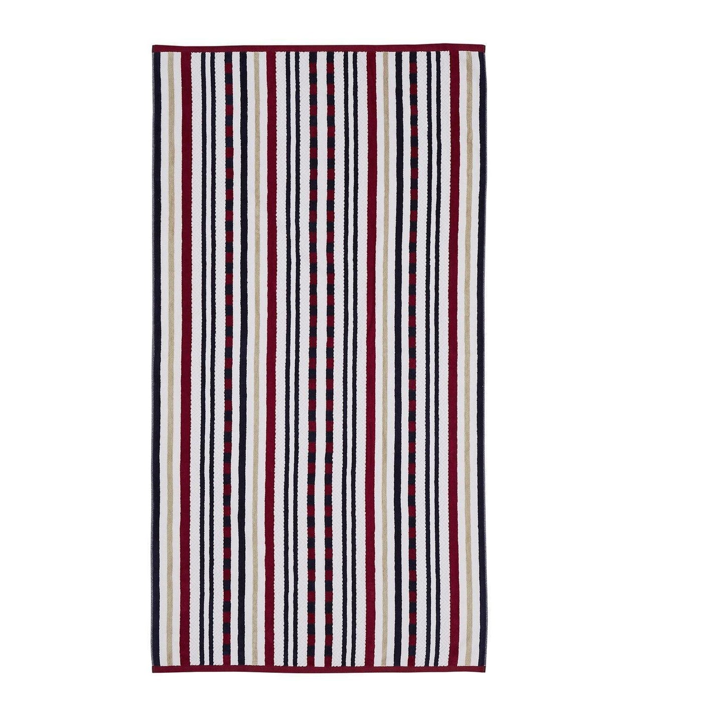 Cotton Stitch Stripe Textured (set of 2) Oversized Beach Towel FredCo