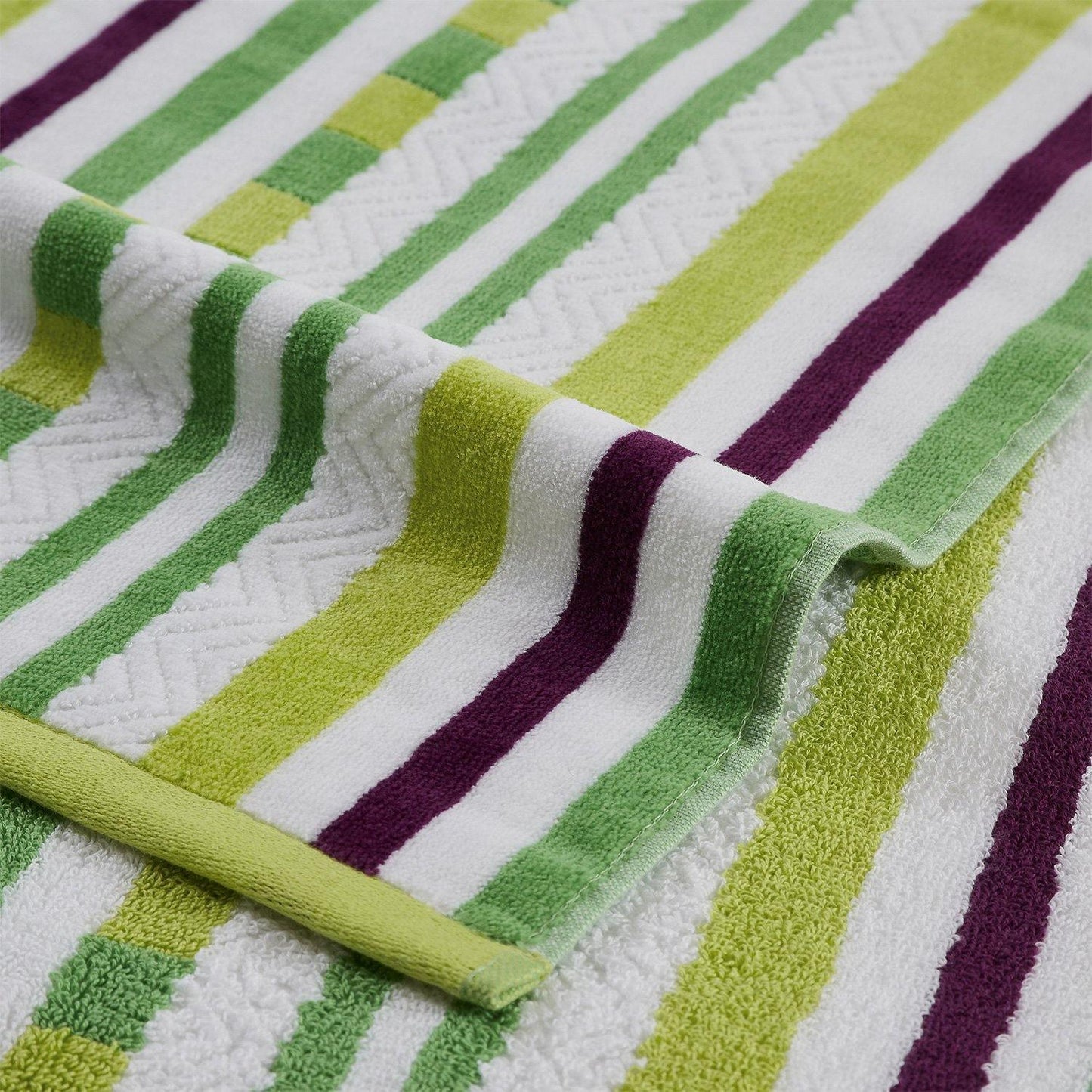 Cotton Stitch Stripe Textured (set of 2) Oversized Beach Towel FredCo
