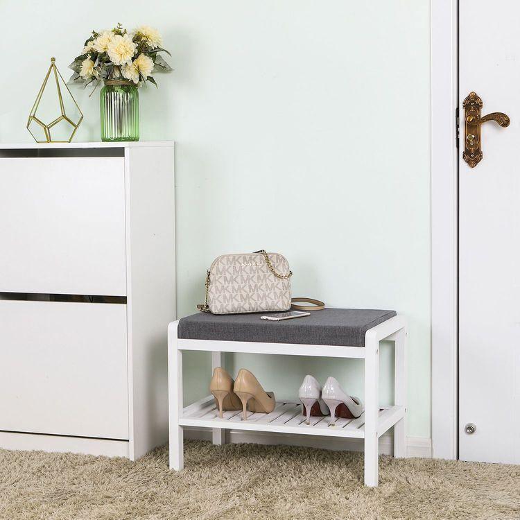 Cushion Upholstered Shoe Bench FredCo
