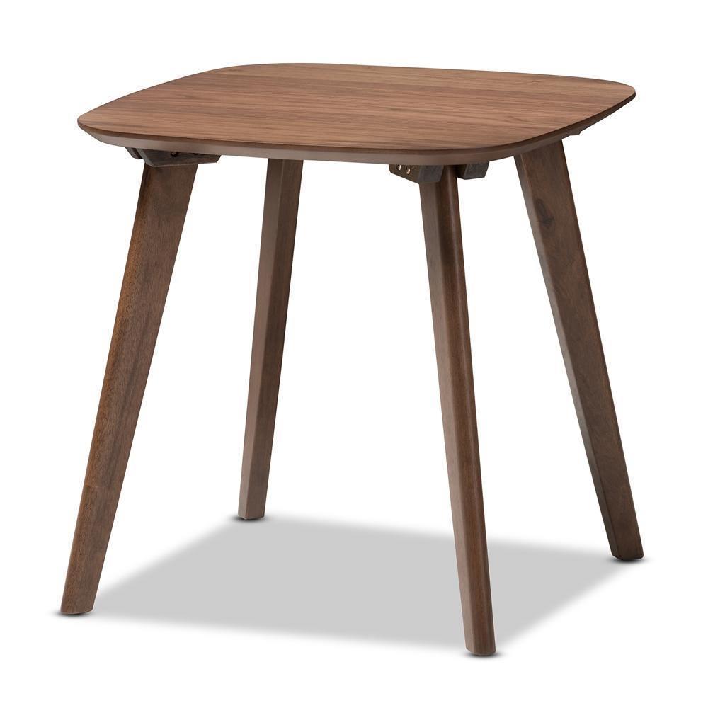Dahlia Mid-Century Modern Walnut Wood End Table FredCo