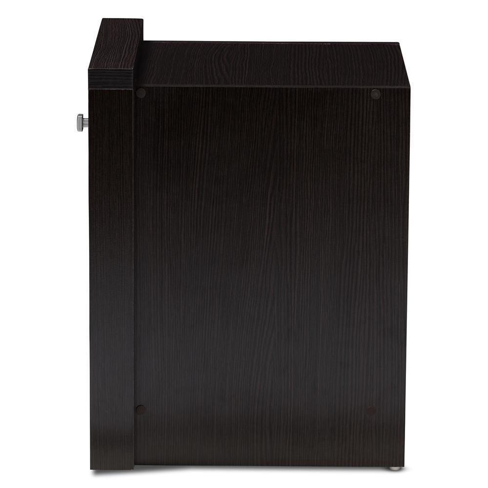 Danette Modern and Contemporary Wenge Brown Finished 1-Drawer Nightstand FredCo