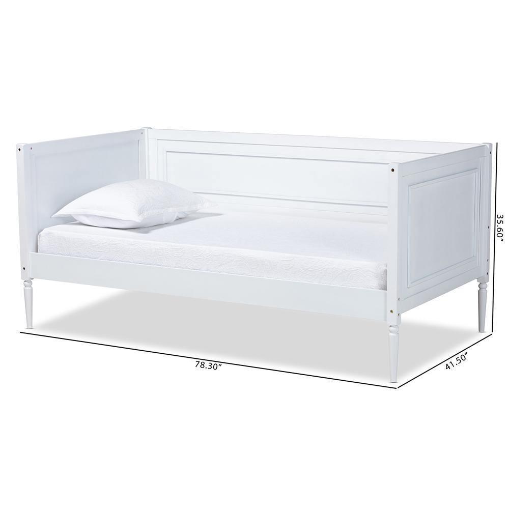 Daniella Modern and Contemporary White Finished Wood Daybed FredCo