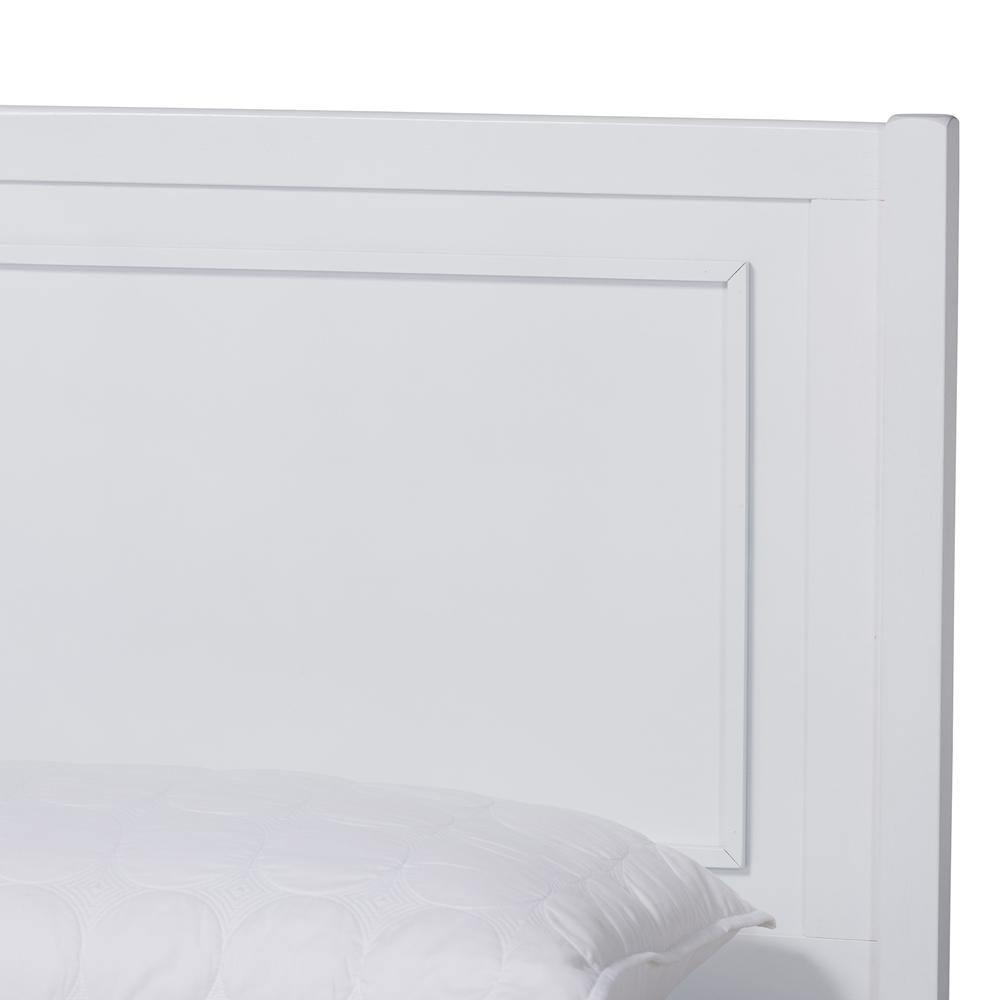 Daniella Modern and Contemporary White Finished Wood Full Size Platform Bed FredCo
