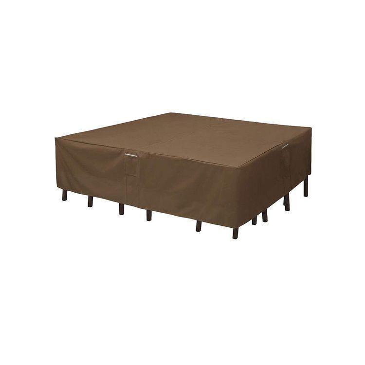 Dark Brown, Rectangular Patio Table Cover FredCo