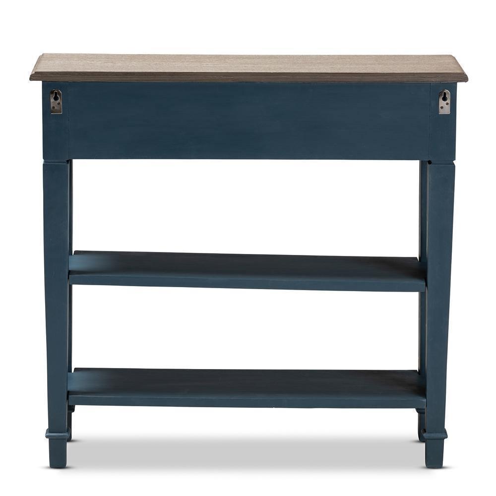 Dauphine French Provincial Blue Spruce Fiinished Wood Accent Console Table FredCo