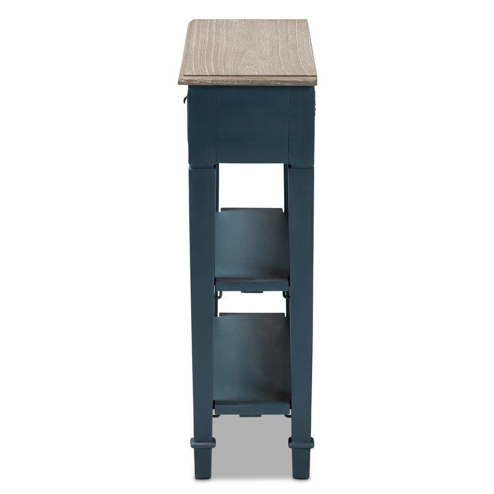 Dauphine French Provincial Blue Spruce Fiinished Wood Accent Console Table FredCo