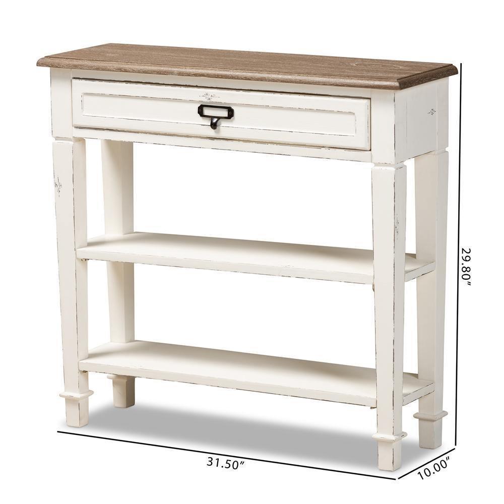 Dauphine Traditional French Accent Console Table-1 Drawer FredCo