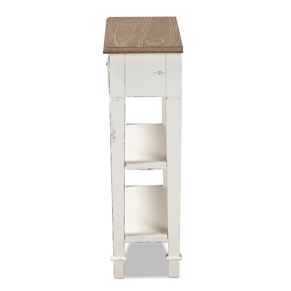 Dauphine Traditional French Accent Console Table-1 Drawer FredCo