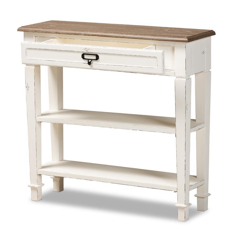 Dauphine Traditional French Accent Console Table-1 Drawer FredCo