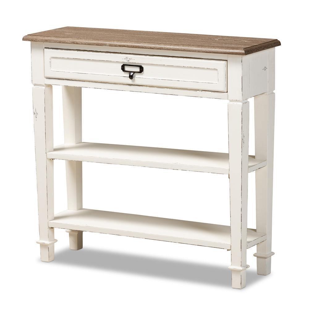 Dauphine Traditional French Accent Console Table-1 Drawer FredCo