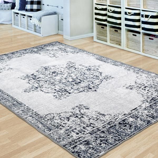 Decklan Non-Slip Vintage Oriental Medallion Foldable Rug FredCo