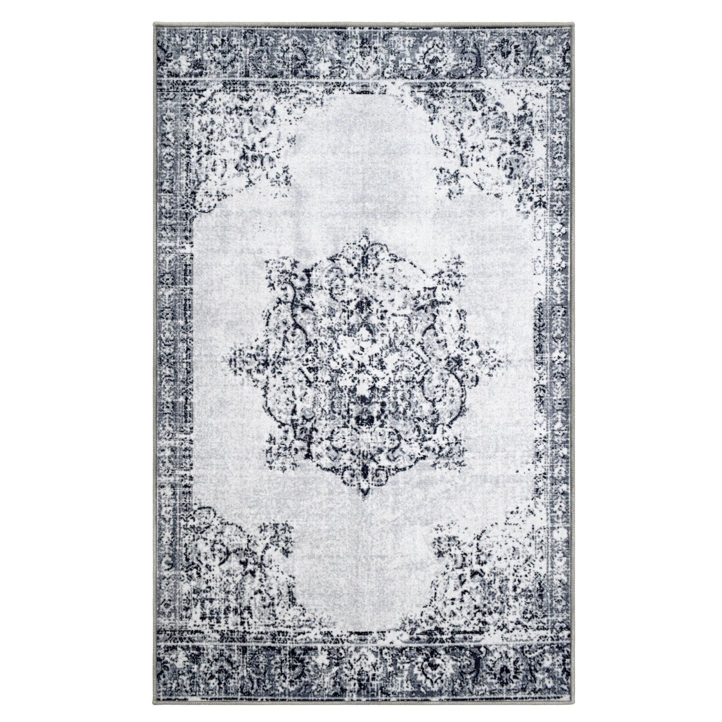Decklan Non-Slip Vintage Oriental Medallion Foldable Rug FredCo