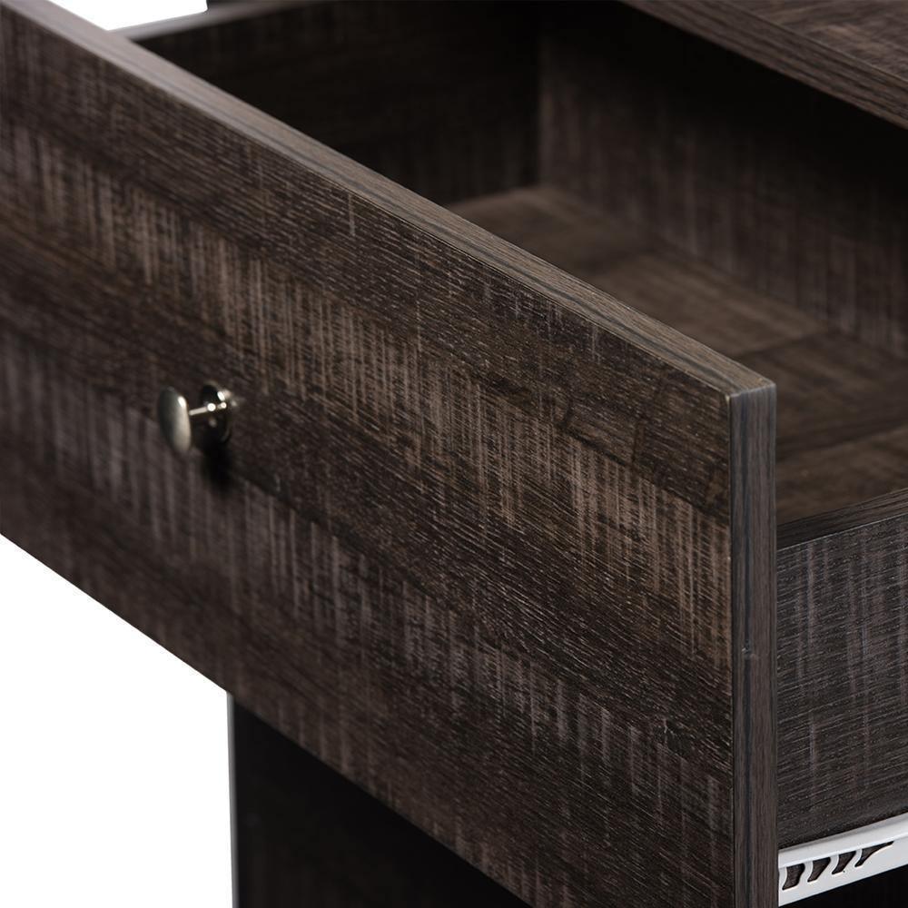 Decon Modern and Contemporary Espresso Brown Wood 3-Drawer Storage Chest FredCo
