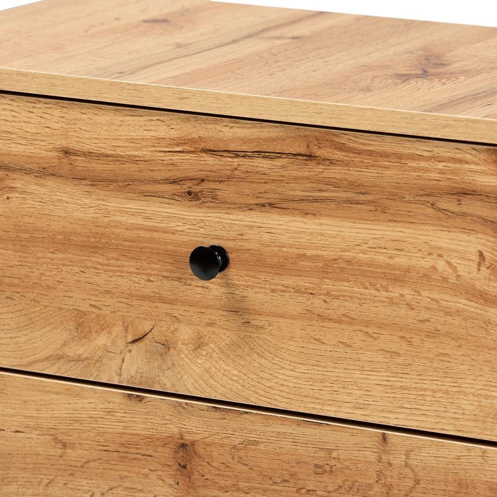 Decon Modern and Contemporary Oak Brown Finished Wood 3-Drawer Storage Chest FredCo