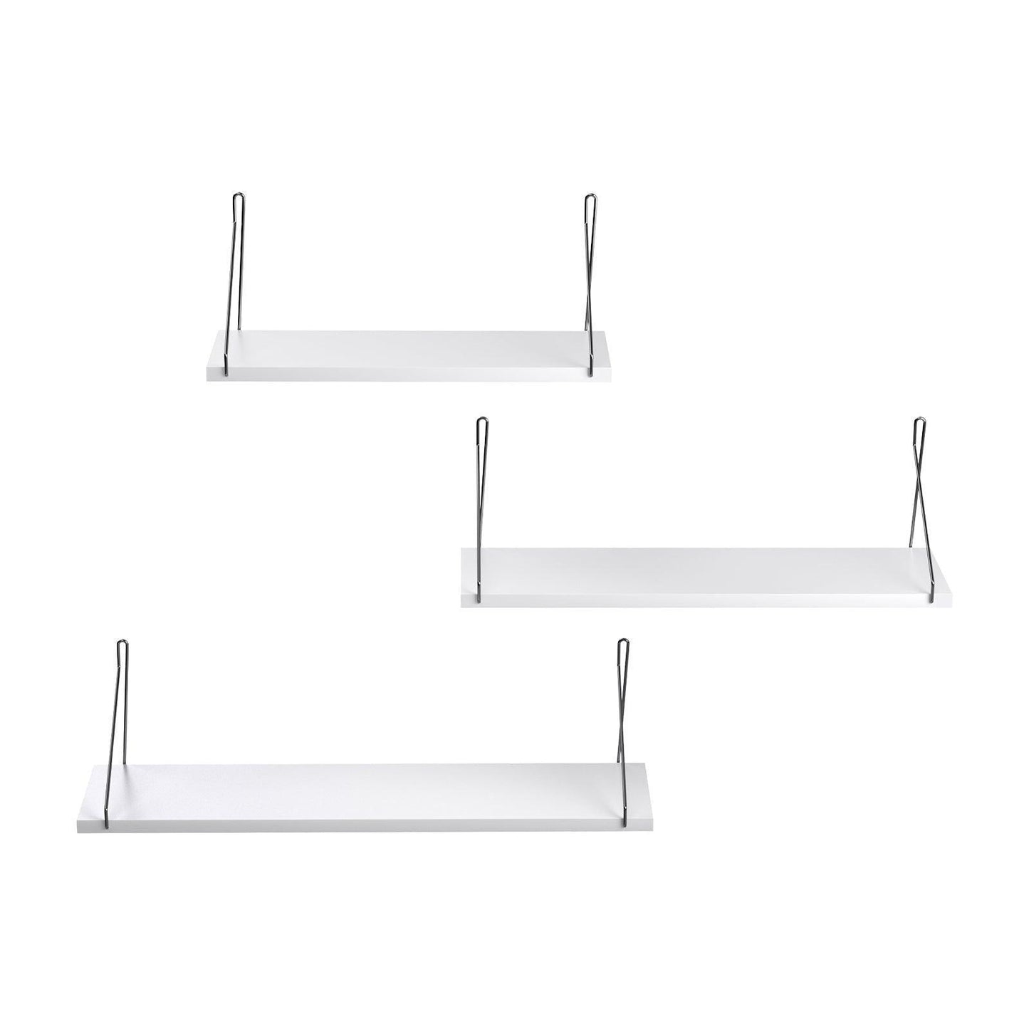 Decorative Wall Shelves Set of 30 White FredCo