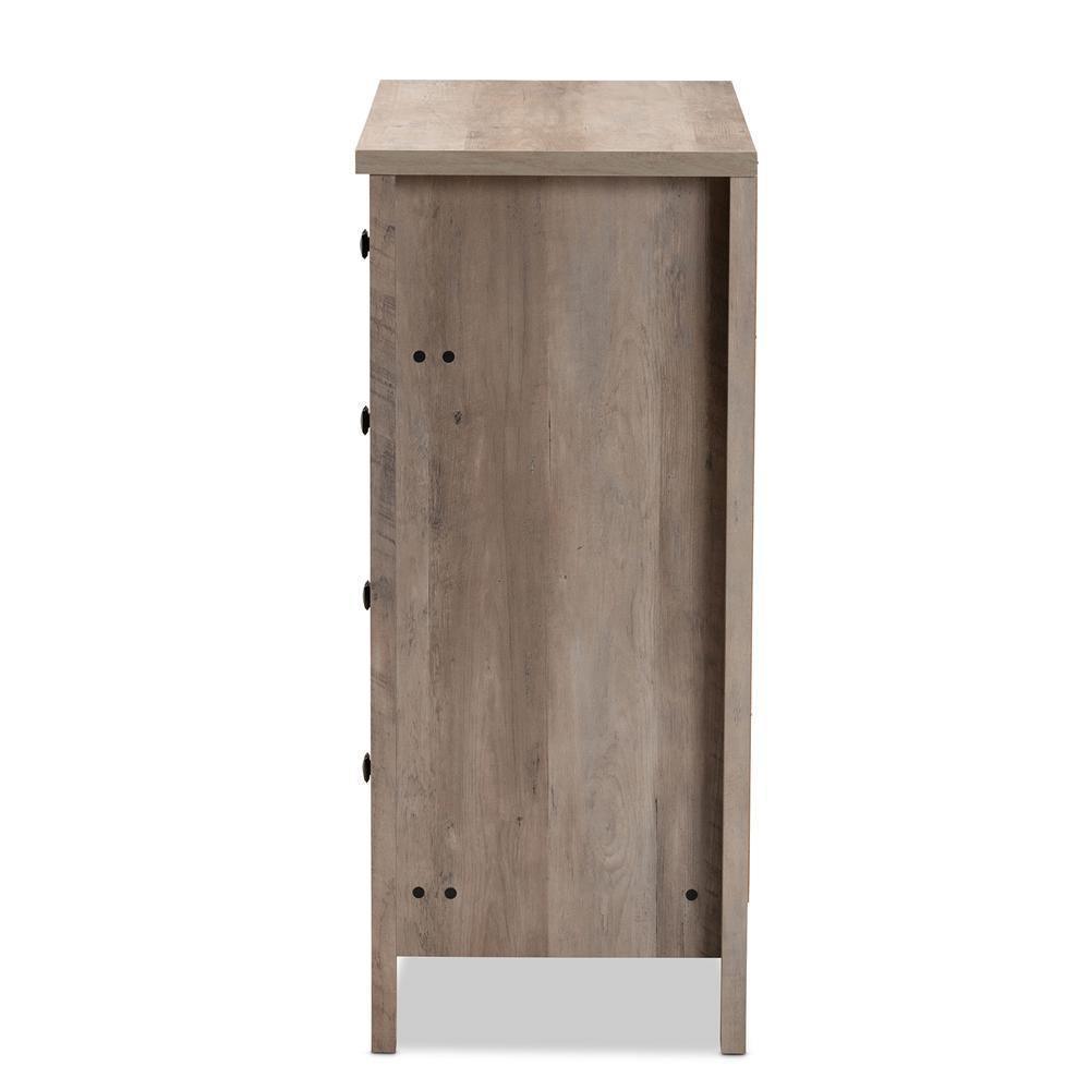 Derek Modern and Contemporary Transitional Natural Oak Finished Wood 5-Drawer Chest FredCo