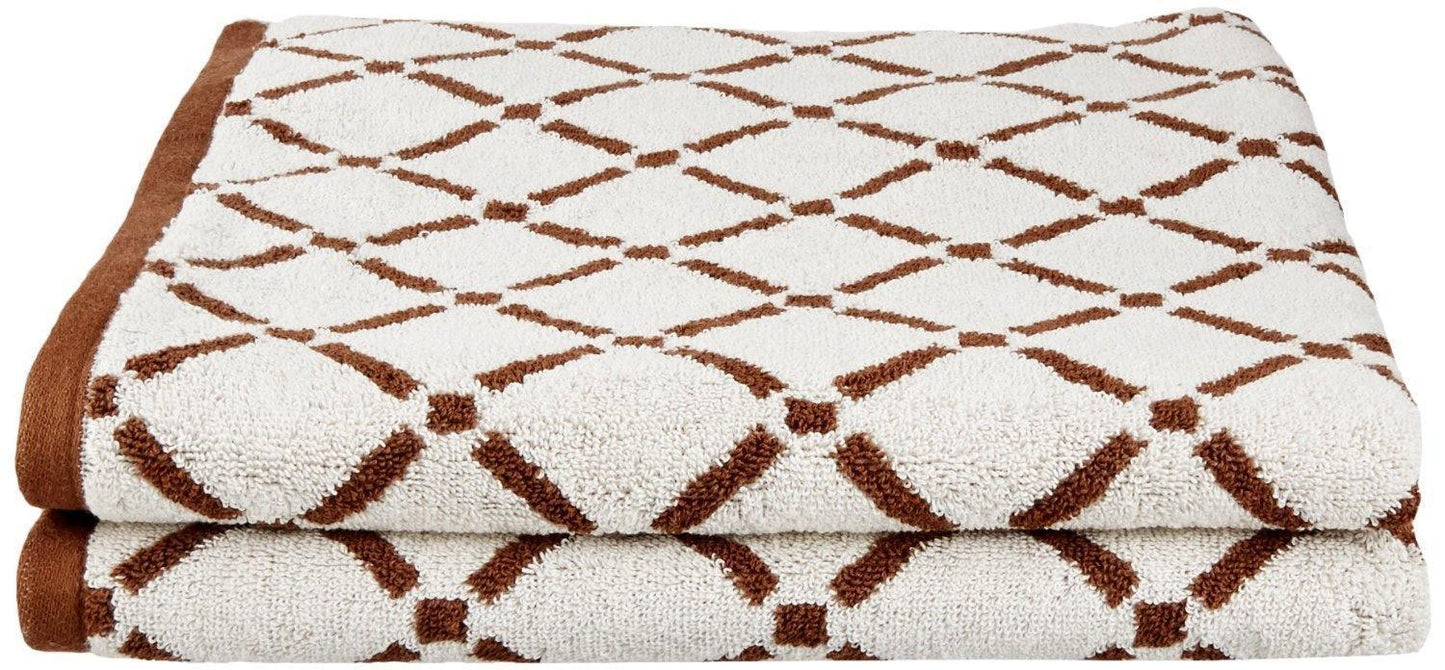 Diamond 100% Combed Cotton 550 GSM 2-Piece Bath Towel Set FredCo