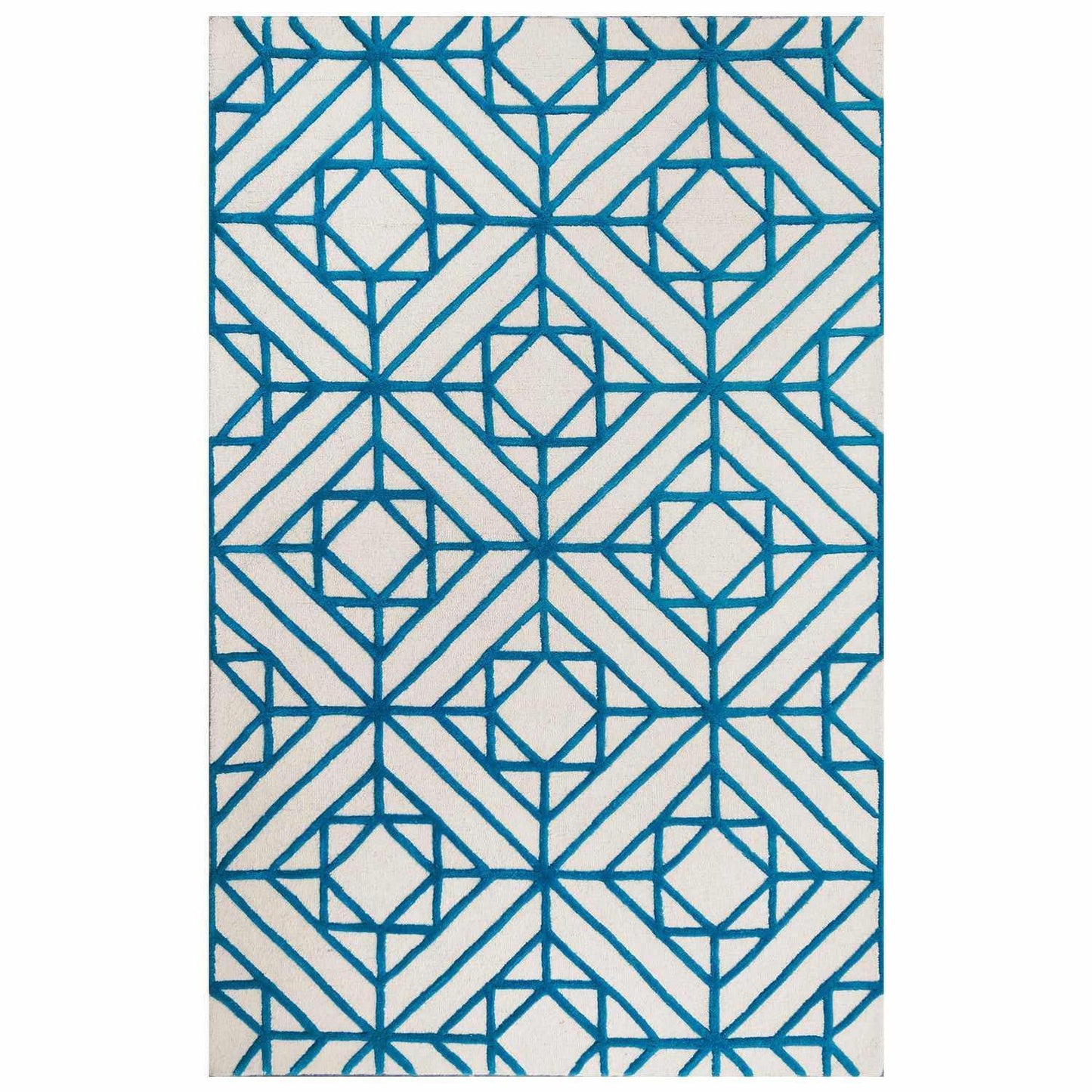 Diamond Area Rug, Wool, Hand-Tufted, Geometric, Modern FredCo