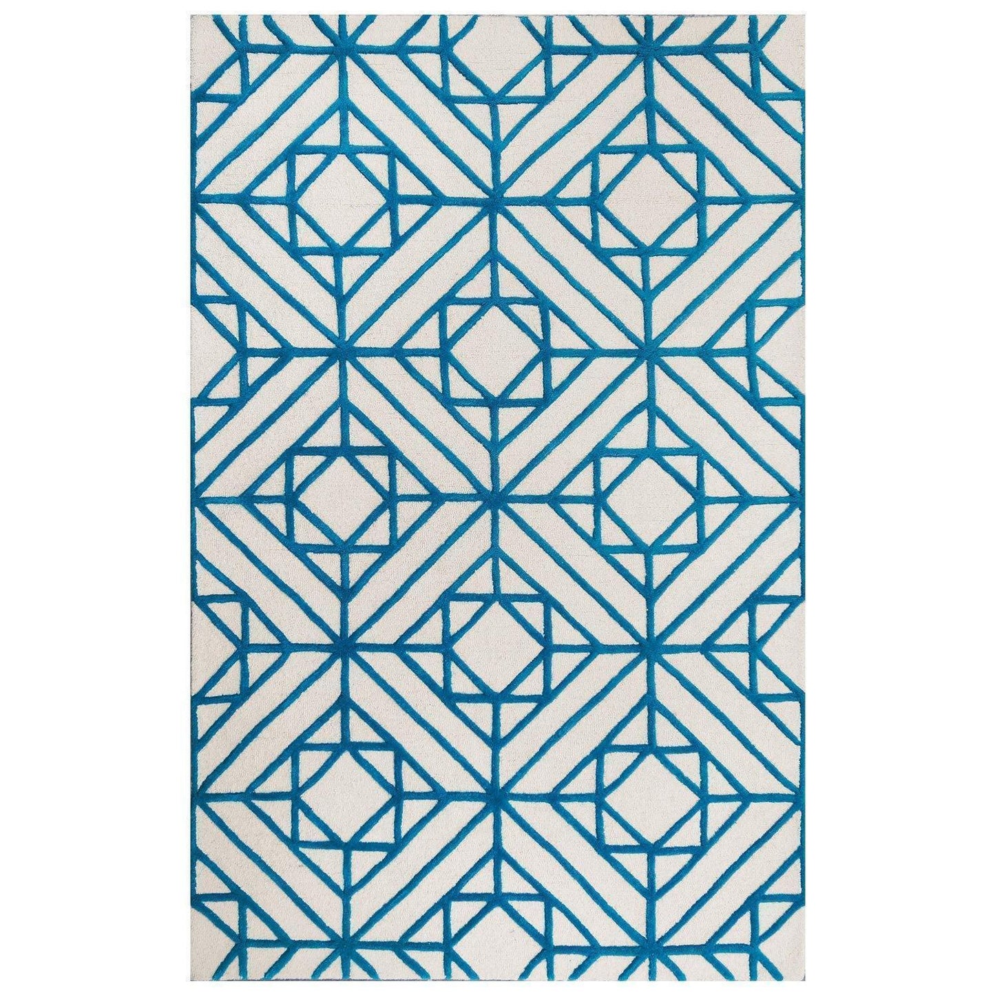 Diamond Area Rug, Wool, Hand-Tufted, Geometric, Modern FredCo