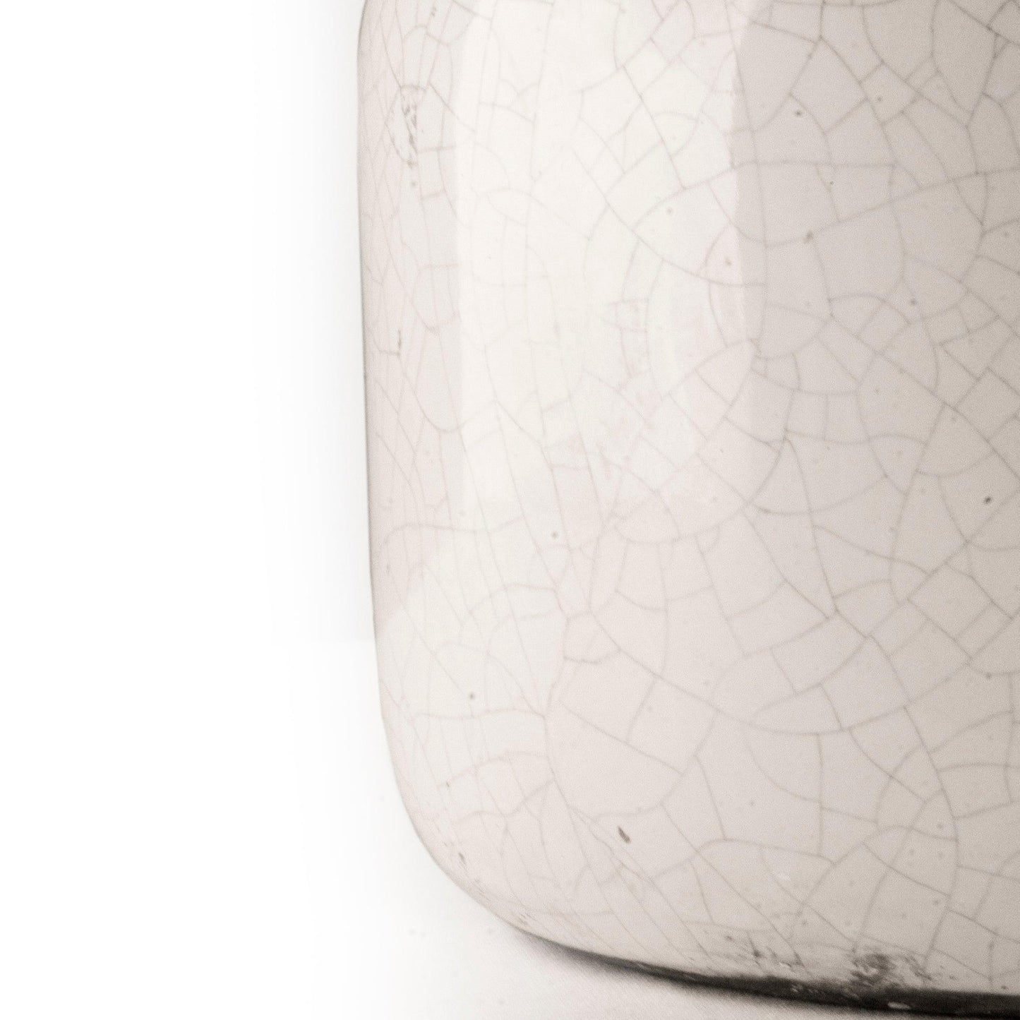 Distressed Crackle White Vase (5914L) FredCo