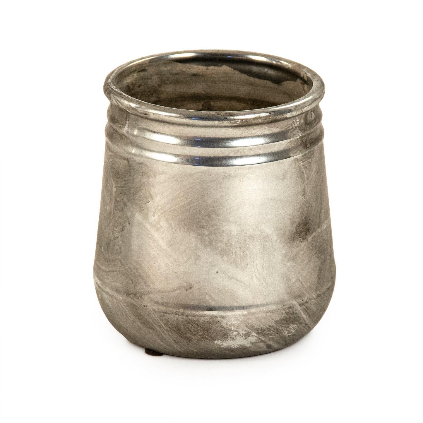 Distressed Metallic Silver Vase (10040S A840) FredCo