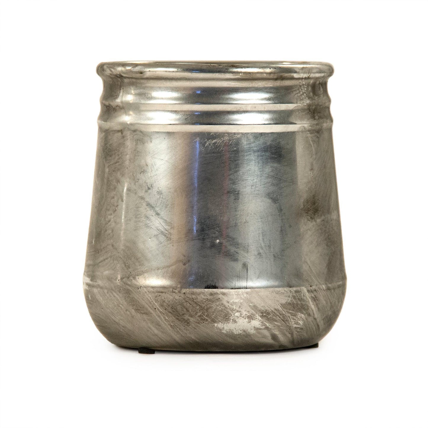 Distressed Metallic Silver Vase (10040S A840) FredCo