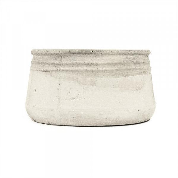 Distressed White Bowl (10041S A25A). 9.5 Inches FredCo