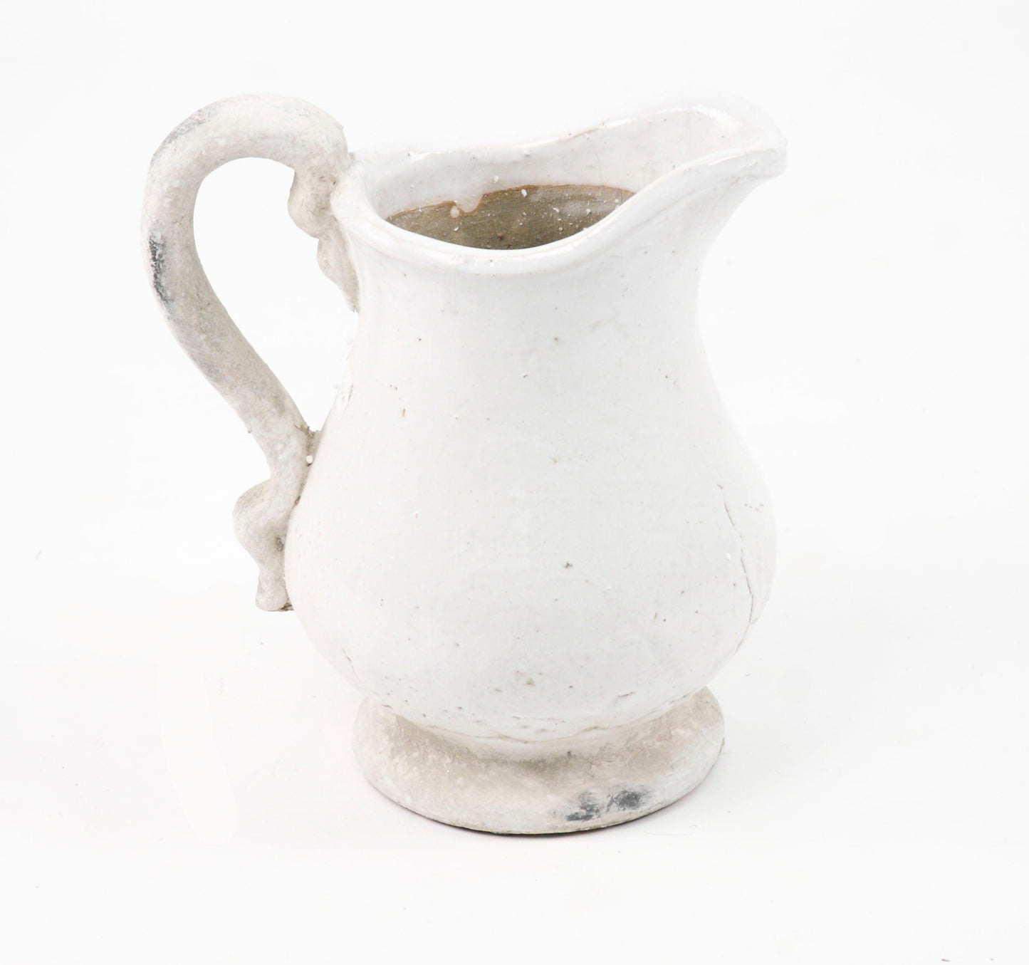Distressed White Pitcher (5268L) FredCo