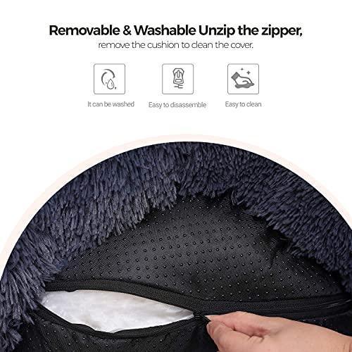 Donut-Shaped Pet Bed Dark Gray FredCo