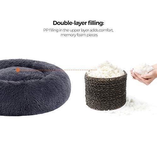 Donut-Shaped Pet Bed Dark Gray FredCo