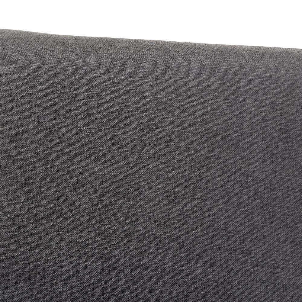 Dorina Mid-Century Modern Dark Grey Fabric Upholstered and Walnut Brown Finished Wood 5-Piece Dining Set FredCo