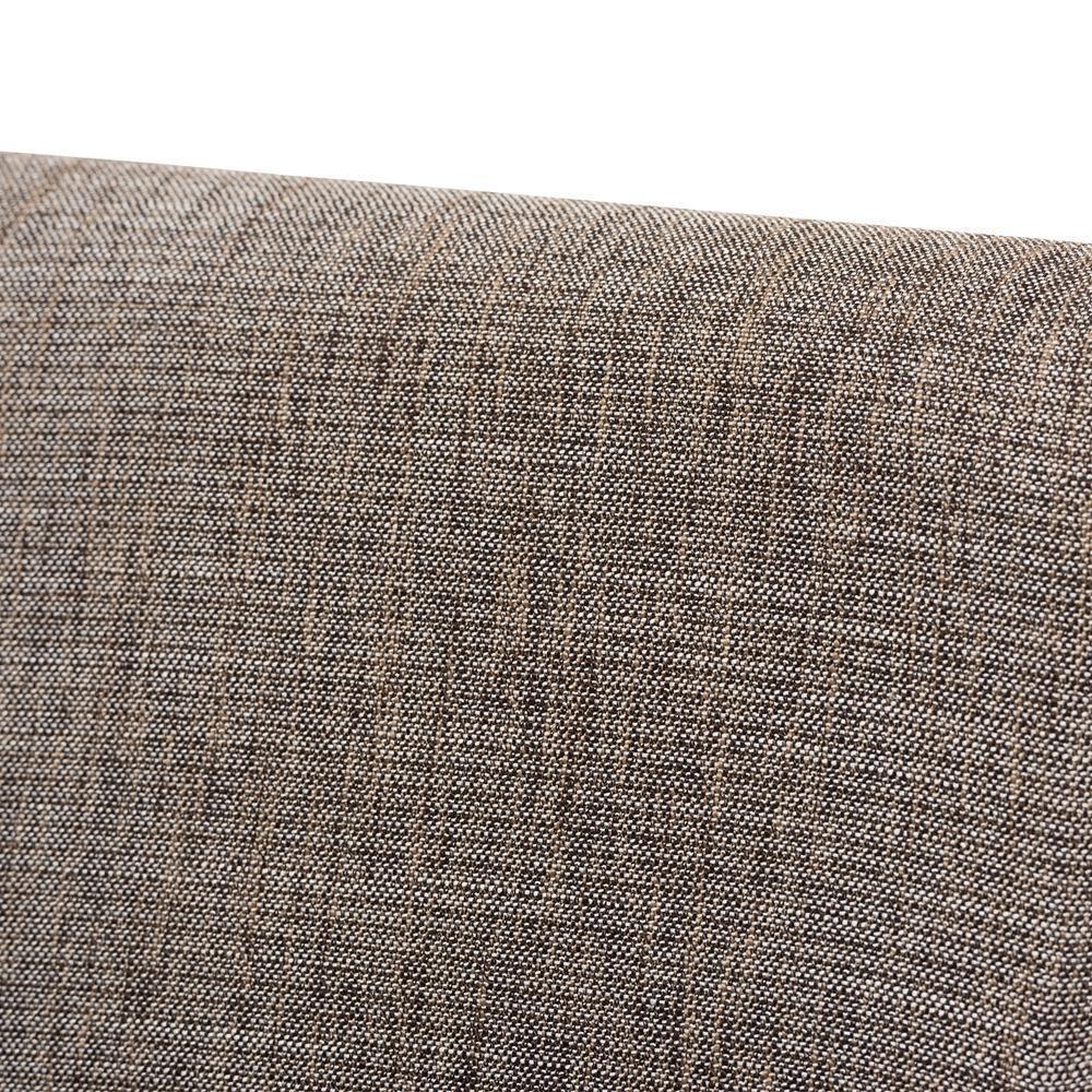 Dorina Mid-Century Modern Gravel Fabric Upholstered and Walnut Brown Finished Wood 5-Piece Dining Set FredCo