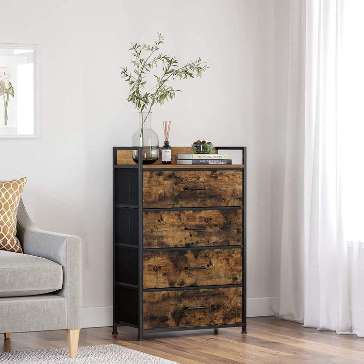 Drawer Dresser with 4 Fabric Drawers FredCo