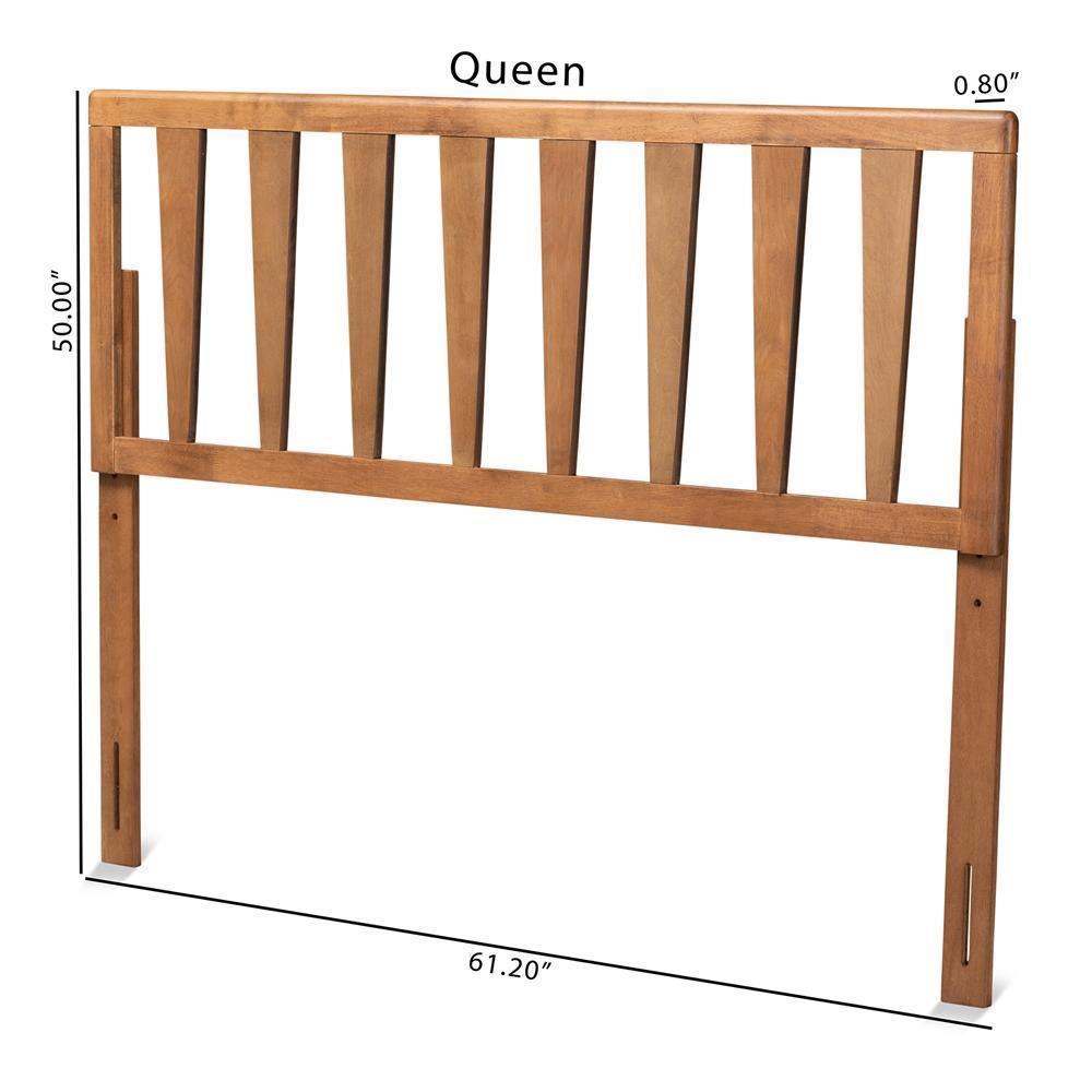 Duncan Modern and Contemporary Ash Walnut Finished Wood Full Size Headboard FredCo