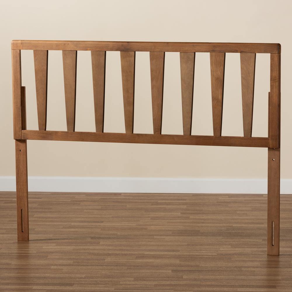 Duncan Modern and Contemporary Ash Walnut Finished Wood Full Size Headboard FredCo