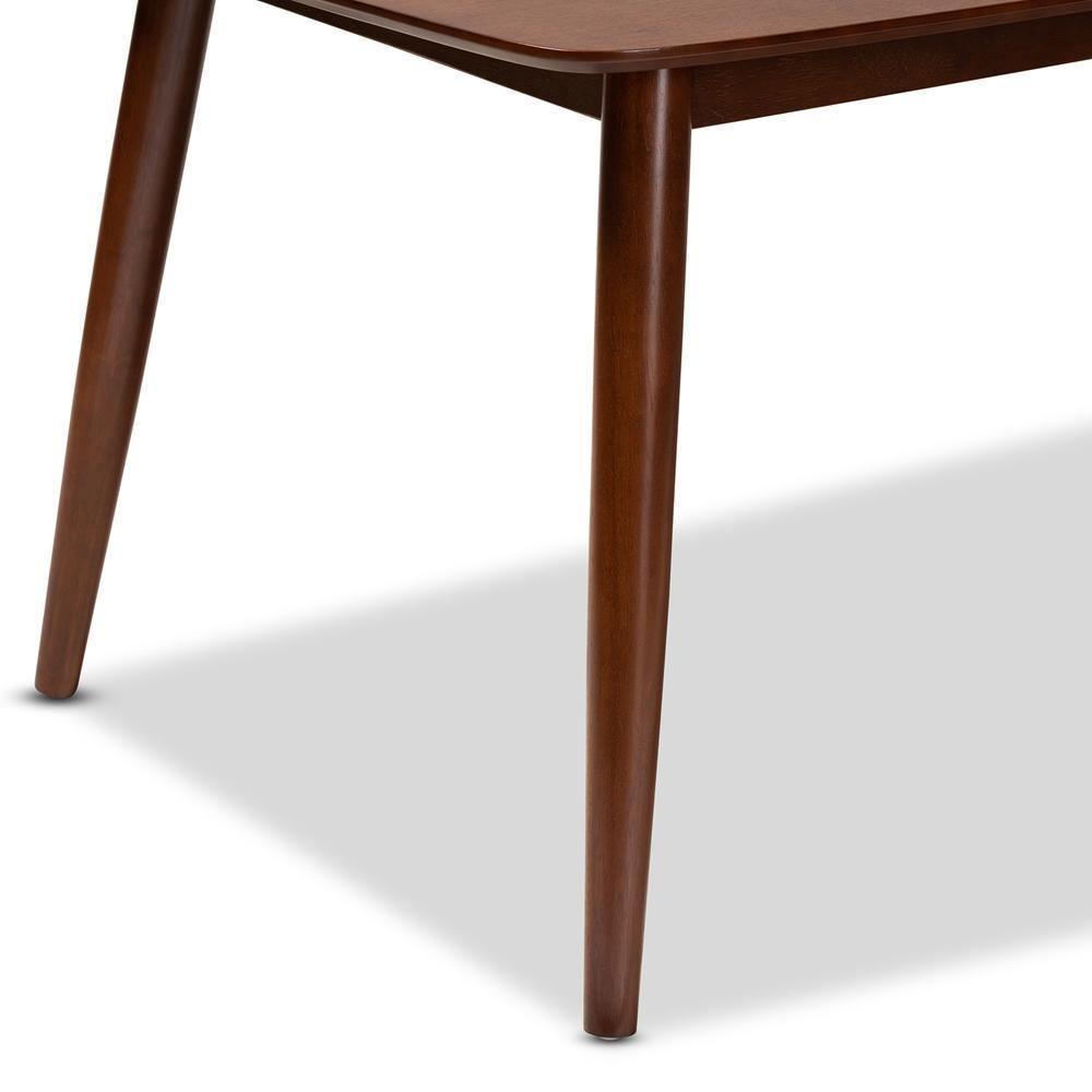 Edna Mid-Century Modern Walnut Finished Wood Dining Table FredCo