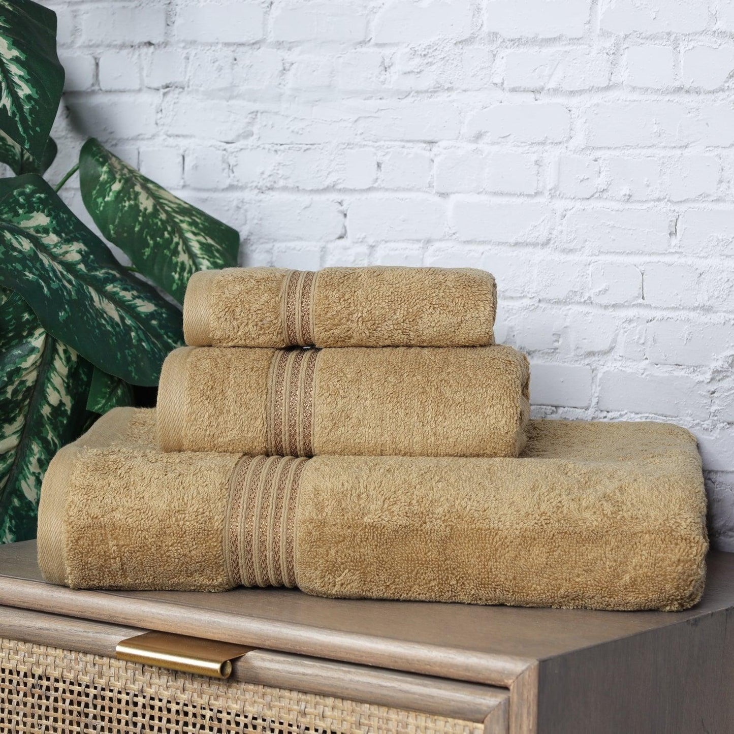 Egyptian Cotton 600 GSM, 3-Piece Towel Set, 1 Bath, 1 Hand, 1 Face FredCo
