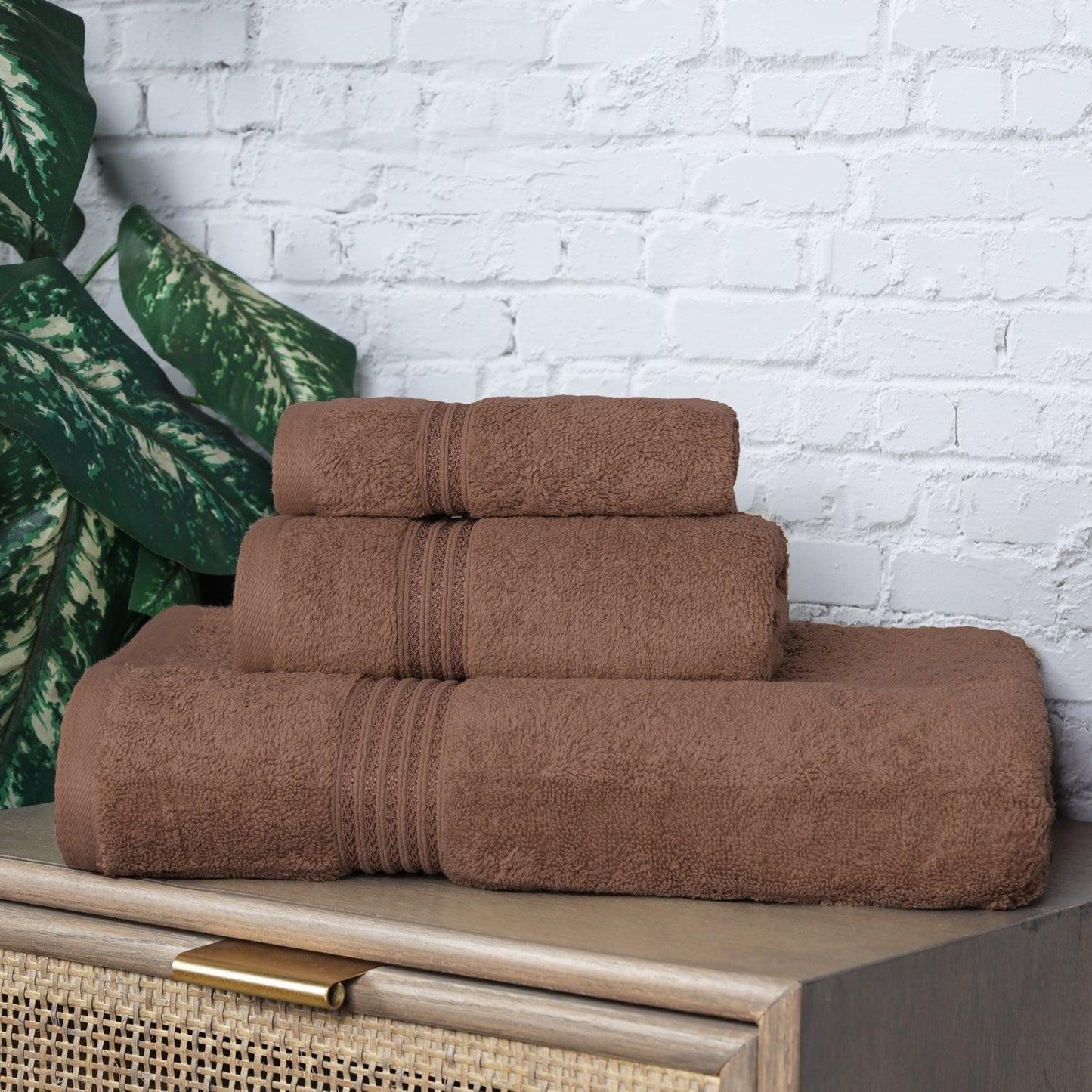 Egyptian Cotton 600 GSM, 3-Piece Towel Set, 1 Bath, 1 Hand, 1 Face FredCo